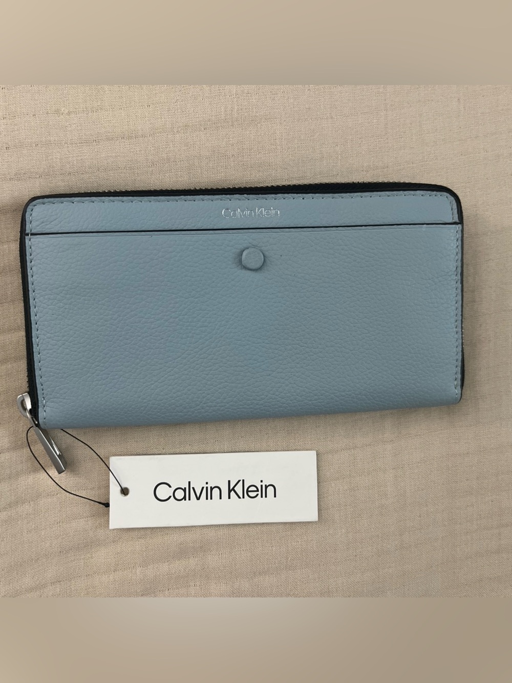 Calvin Klein Sky Blue Zip Wallet